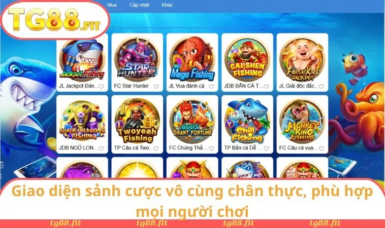 Giao diện sảnh cược vô cùng chân thực, phù hợp mọi người chơi