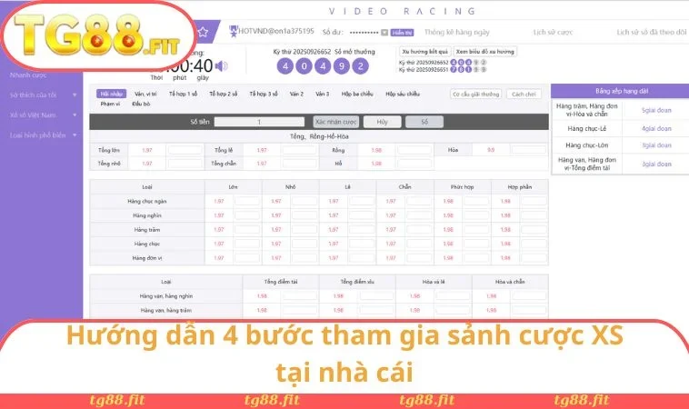 Hướng dẫn 4 bước tham gia sảnh cược XS tại nhà cái
