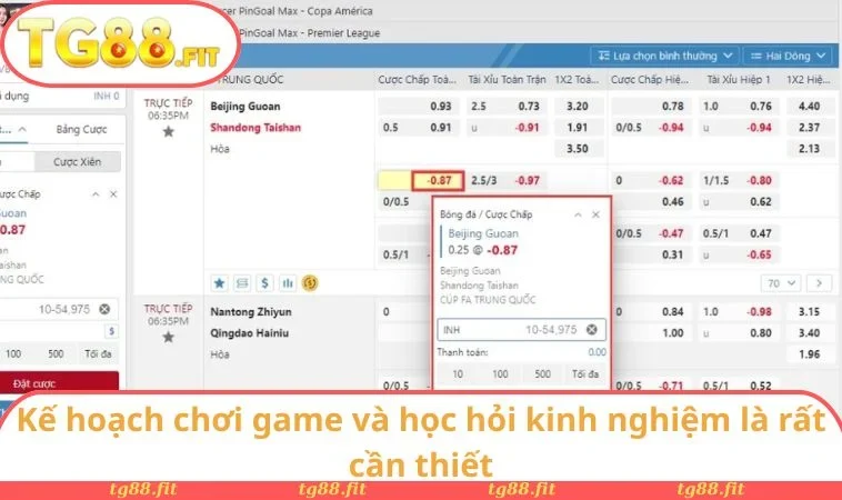 Nên Làm Gì Khi Cá Độ Thua? Bí Kíp Gỡ Kèo Thông Minh 3 Kế hoạch chơi game và học hỏi kinh nghiệm là rất cần thiết