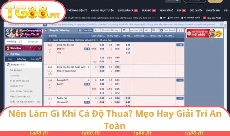Nên làm gì khi cá độ thua