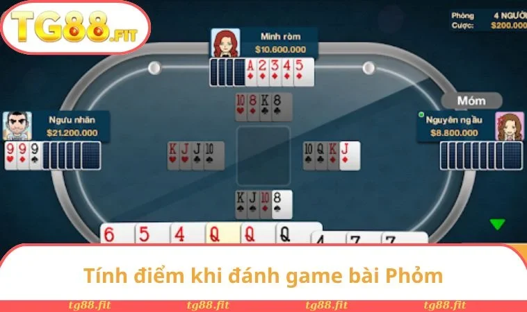Cách Chơi Tá Lả Chi Tiết Từ A - Z Cho Người Mới Bắt Đầu 2 Tính điểm khi đánh game bài Phỏm