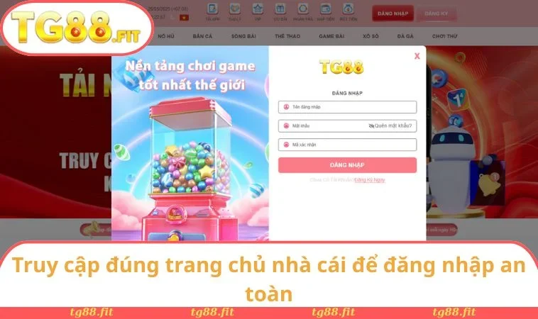 Truy cập đúng trang chủ nhà cái để đăng nhập an toàn